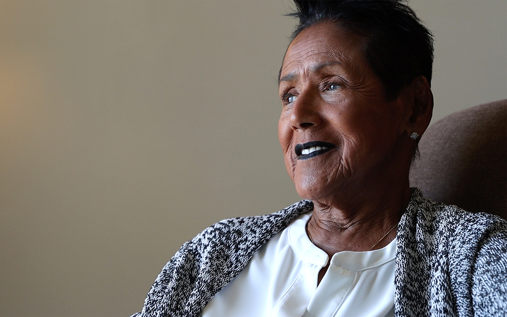 Elaine Brown, 79, is a former leader of the Black Panther Party, which was founded in Oakland, California, more than five decades ago. Brown says the party’s goal was to educate and liberate. (Photo by Diannie Chavez/News21)